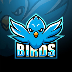 Dynamic Blue Bird Esports Logo vector