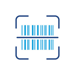 Scan bar code label line icon barcode tag scanner vector