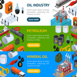 oil industry and energy resource banner horizontal vector