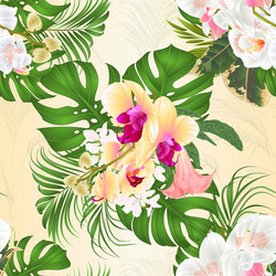 Tropical Floral Seamless Texture vector