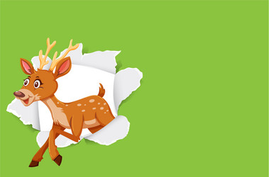 Background template design with wild deer Vector Image