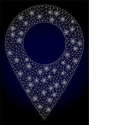 Bright web net map marker with glare spots vector