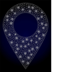 Bright web net map marker with glare spots vector