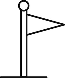 pointer navigation flag technology internet line vector image