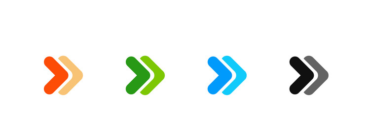 Modern Arrow Icon Set - Web & UI vector image