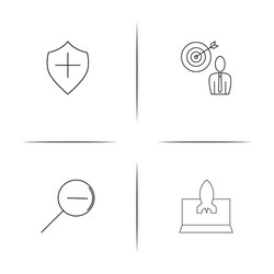 Web and text simple linear icon setsimple outline vector