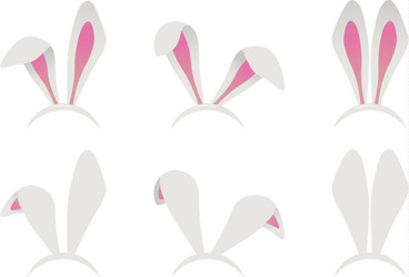 Easter bunny ears mask Royalty Free Vector Image