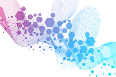 science network pattern connecting lines and dots vector image