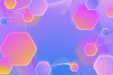 Gradient hexagonal background design vector