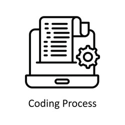 coding process outline icon design vector image