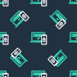 line multi factor two steps authentication icon vector image