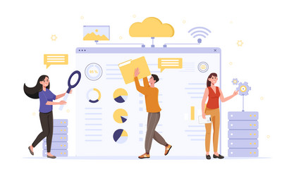 Cloud Computing & Web Hosting vector image
