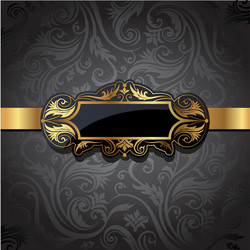 Elegant Gold Floral Frame Vector Image