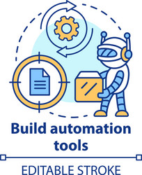 Build automation tools concept icon robot helper vector