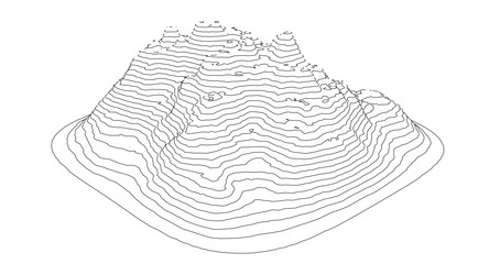 curve lines in shape part mountain range vector image