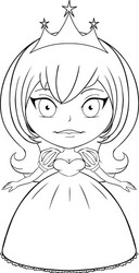 Princess shoes with heels coloring page isolated Vector Image