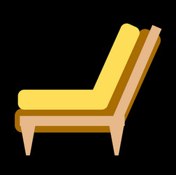 Side view of home or office furniture- sofa vector