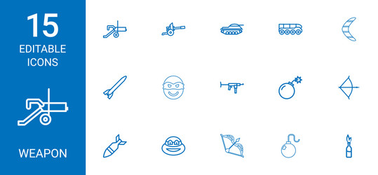 weapon icons vector