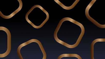 Abstract square rounded gold gradient pattern vector