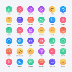 app control system user interface ui icon set vector image