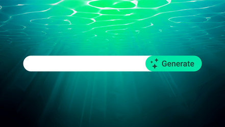 futuristic search bar with ai generate button vector image