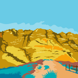 Red rock canyon national conservation area clark Vector Image