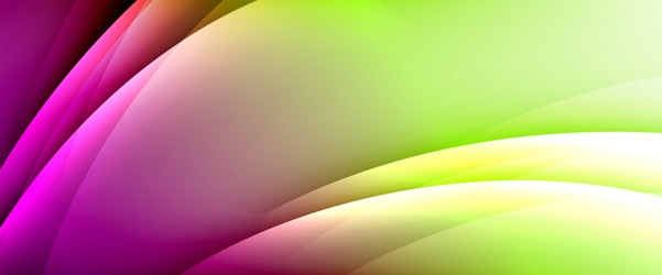 dynamic flowing waves on gradient color background vector image