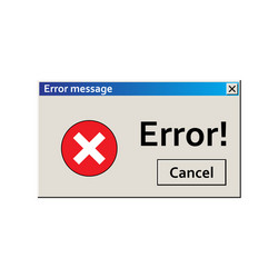 error warning message user interface window virus vector