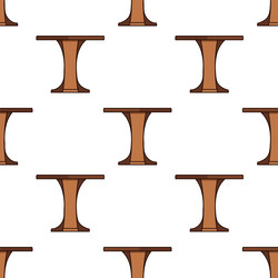 Small bar table side view pattern vector