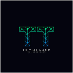 Tt initial logo with colorful circle template Vector Image