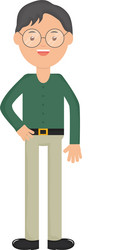 young male teacher education character vector