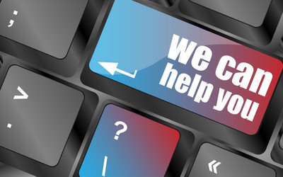 We can help you word on computer keyboard key vector