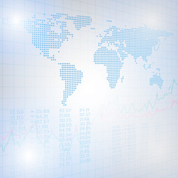 Abstract financial chart with uptrend line graph vector