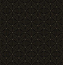 seamless pattern with hexagonal dotted vector image