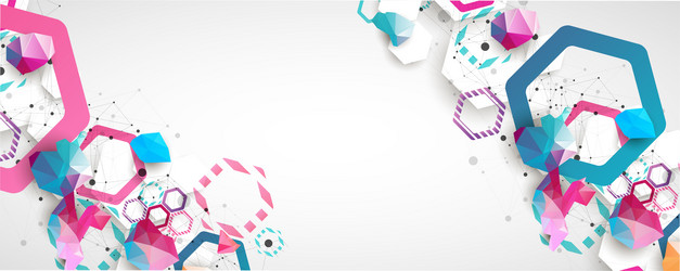 hexagonal geometric array abstract background vector image