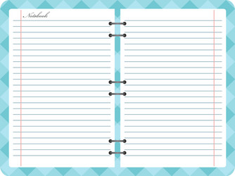 open notepad notebook with spiral vector