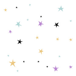 Set cute hand drawn star vector