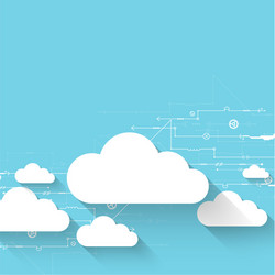 Web cloud technology business abstract background vector