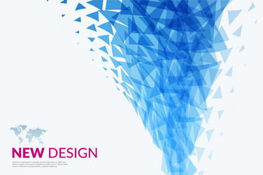 abstract design background with triangles vector image