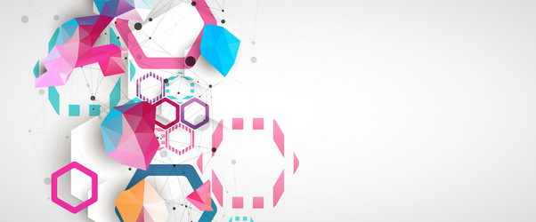hexagonal geometric array abstract background vector image