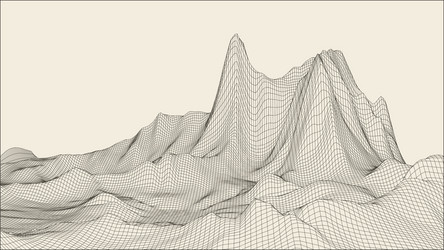 abstract 3d illuminated distorted mesh sphere vector image