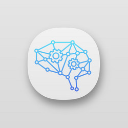 deep learning ai app icon vector image