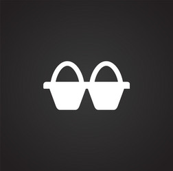 egg related icon on background for graphic and web vector image
