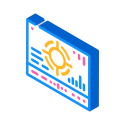 mesh with different data isometric icon vector image