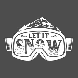 handdrawn vintage snowboarding quotes Vector Image