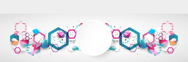 hexagonal geometric array abstract background vector image