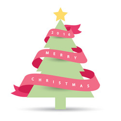 Modern christmas tree 2016 vector