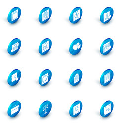 set filled form document with graph chart shield vector image