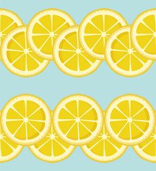 seamless pattern with round lemon slices vector image