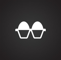 Egg related icon on background for graphic and web vector